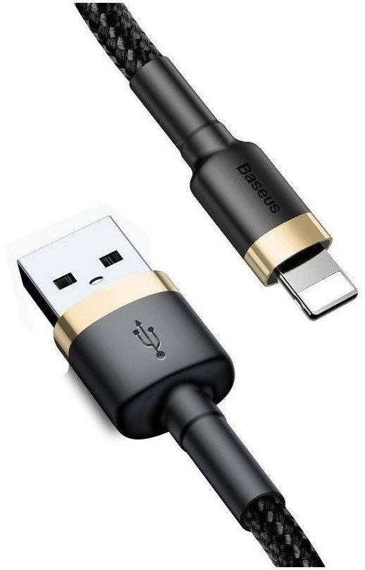 BASEUS CAFULE CABLE USB FOR LIGHTNING 2.4A 1M GOLD BLACK BASEUS