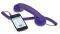 HANDSET RETRO APPLE-HTC-BLACKBERRY 3.5MM PURPLE