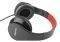 QOLTEC 50812 OVER-EAR HEADPHONES WITH MICROPHONE BLACK/RED