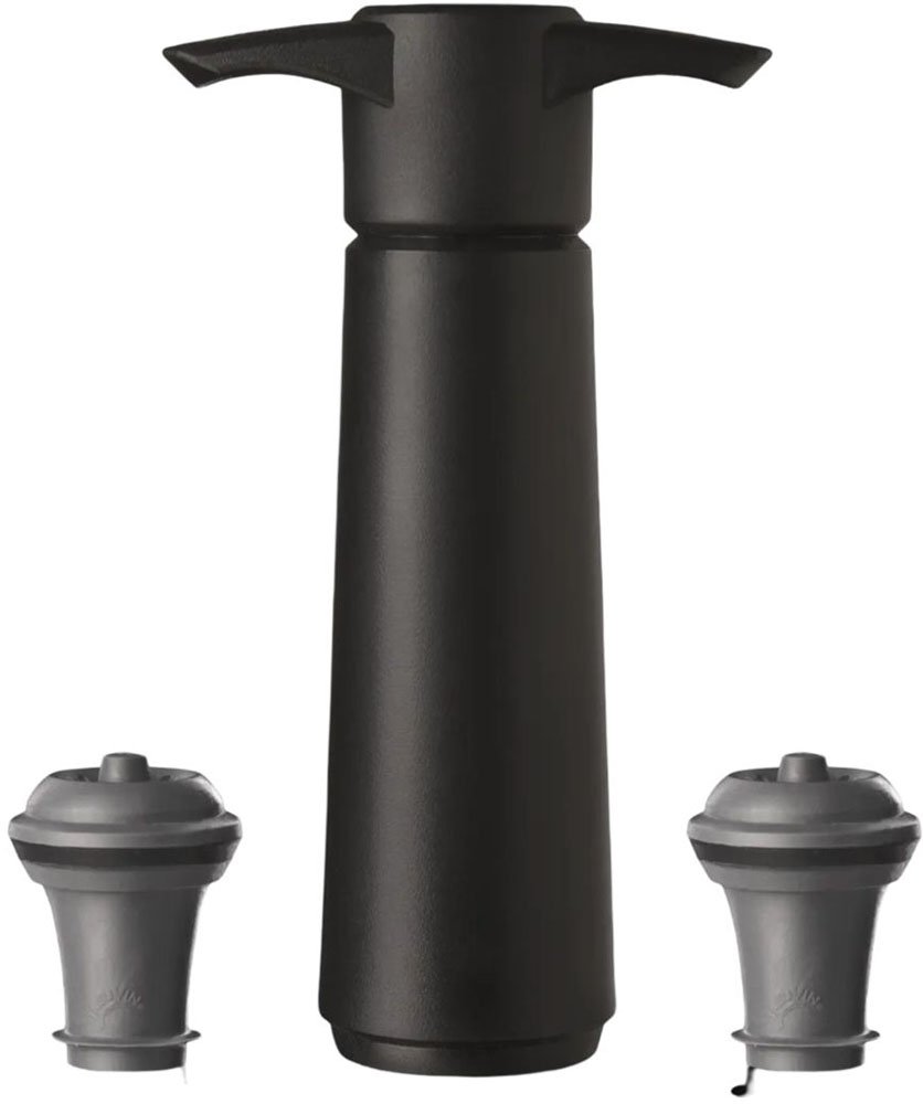 VACU VIN ΑΝΤΛΙΑ VACU VIN WINE SAVER ΜΑΥΡΗ + 2 ΠΩΜΑΤΑ
