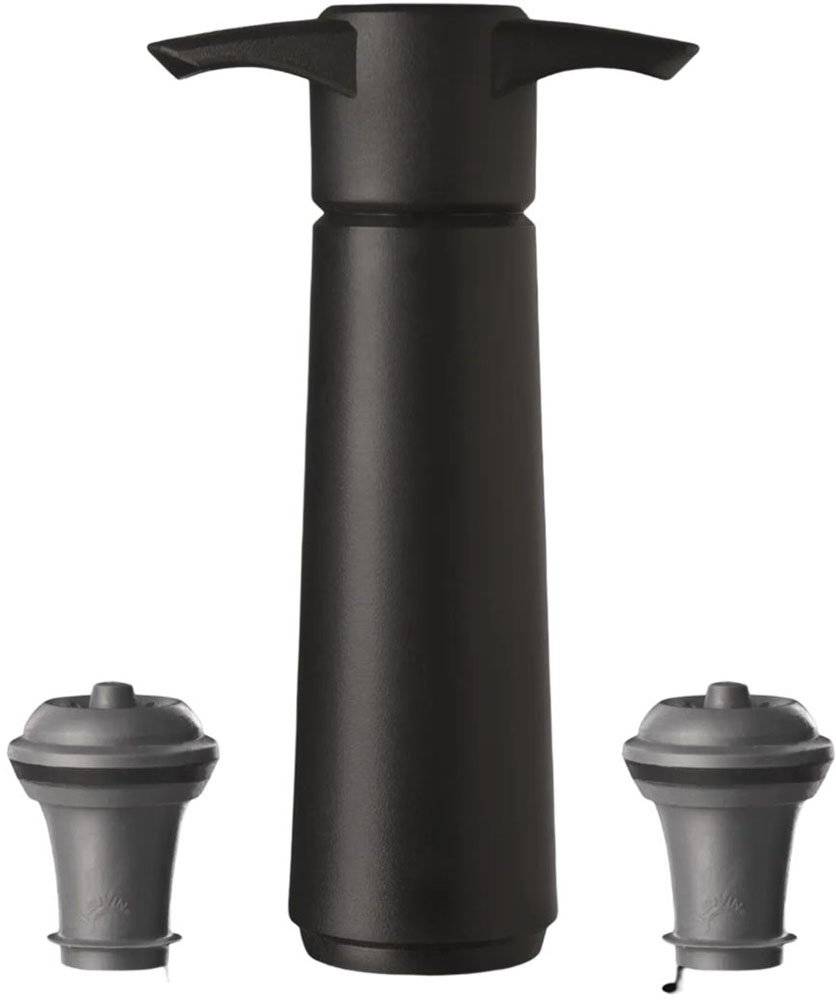 ΑΝΤΛΙΑ VACU VIN WINE SAVER ΜΑΥΡΗ + 2 ΠΩΜΑΤΑ VACU VIN