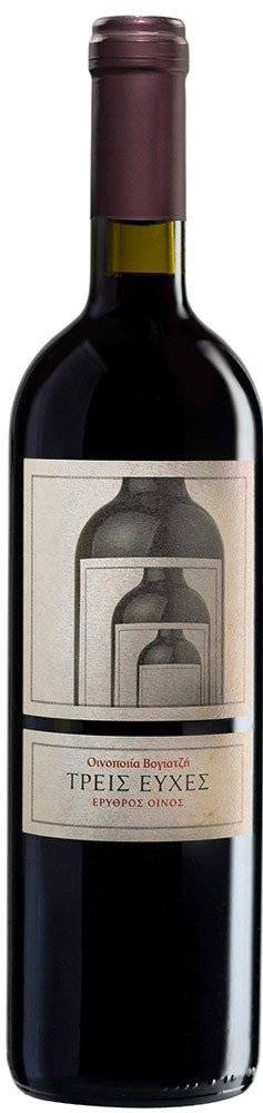 ΚΡΑΣΙ ΤΡΕΙΣ ΕΥΧΕΣ ΚΤΗΜΑ ΒΟΓΙΑΤΖΗ ΕΡΥΘΡΟ 2021 750 ML