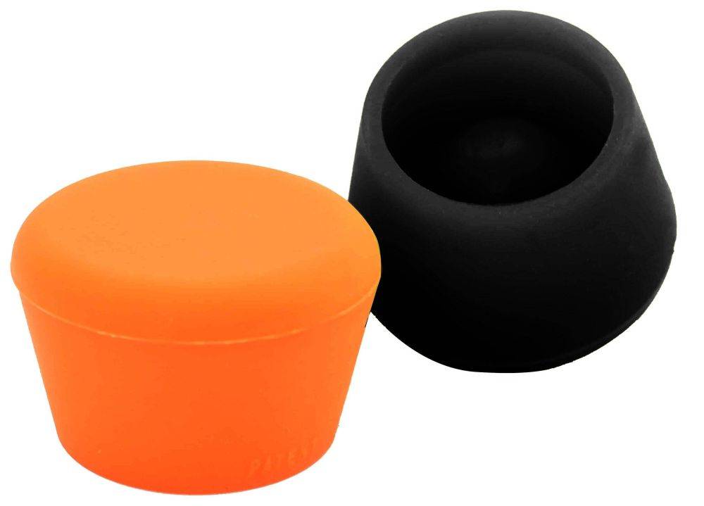 ΠΩΜΑΤΑ ΦΙΑΛΗΣ PULLTEX SILICONE STOPPERS ΜΑΥΡΟ/ΠΟΡΤΟΚΑΛΙ (2 ΤΜΧ)