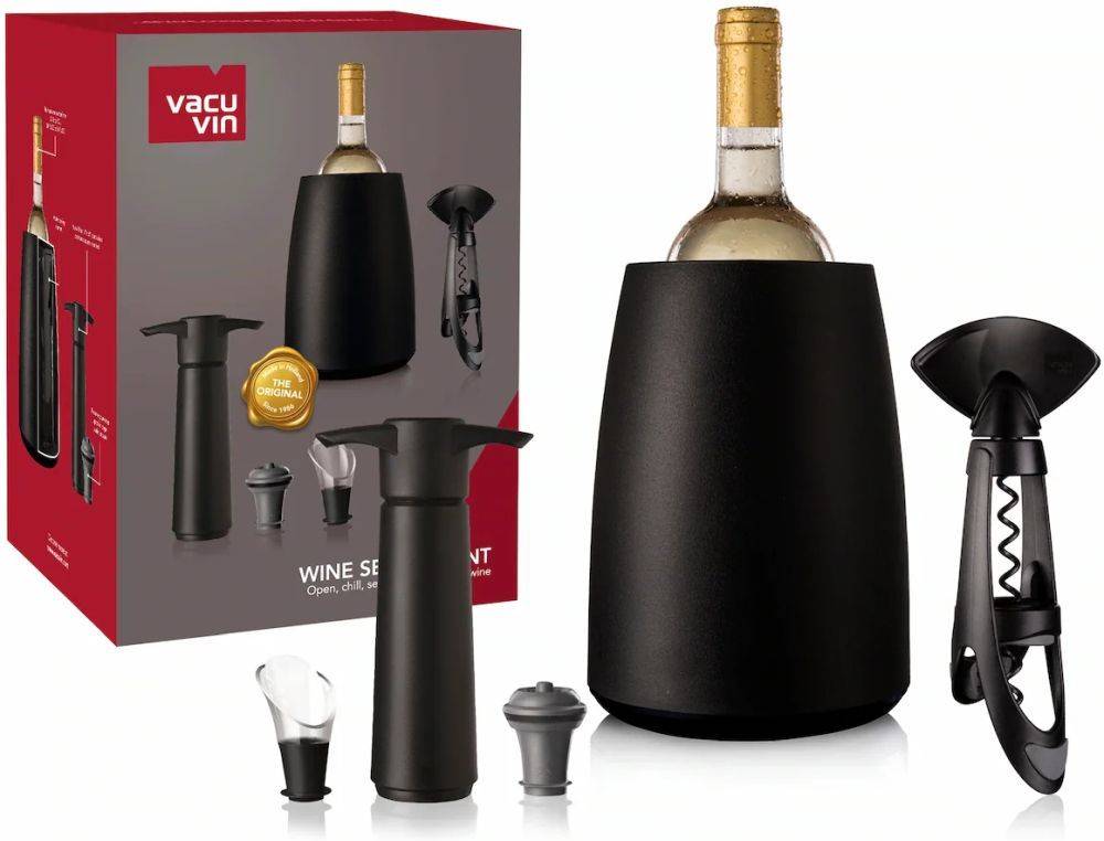 ΚΑΣΕΤΙΝΑ ΔΩΡΟΥ VACU VIN WINE SET ELEGANT 5 ΤΜΧ