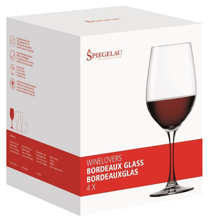 ΚΡΥΣΤΑΛΛΙΝΑ ΠΟΤΗΡΙΑ (4 ΤΜΧ) BORDEUX SPIEGELAU 226MM 580ML ΣΕΙΡΑ WINE LOVERS (4090177)