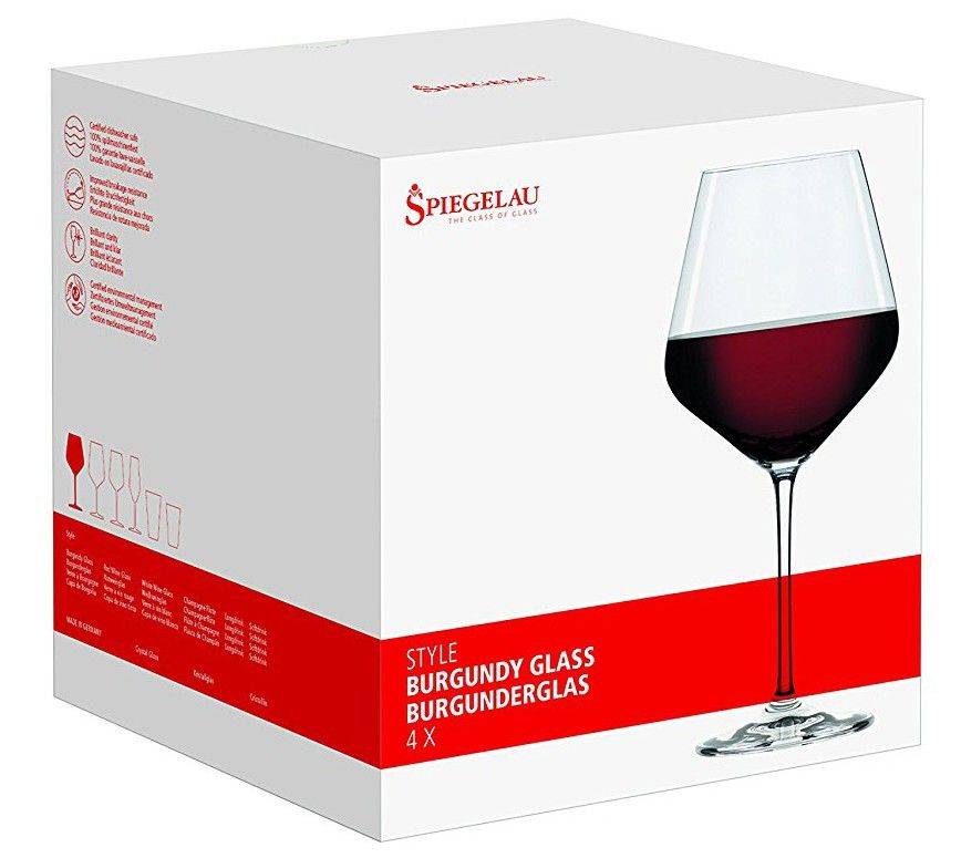 ΚΡΥΣΤΑΛΛΙΝΑ ΠΟΤΗΡΙΑ (4 ΤΜΧ) ΒΟΥΡΓΟΥΝΔΙΑΣ SPIEGELAU 225 MM 640 ML ΣΕΙΡΑ STYLE (4670180) SPIEGELAU