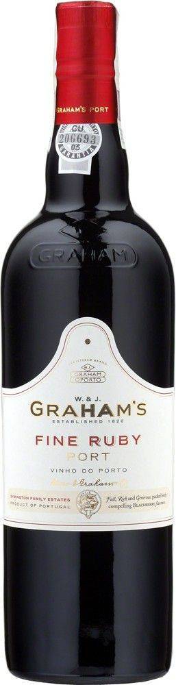 GRAHAMS PORT FINE RUBY W-J GRAHAM'S 750ML