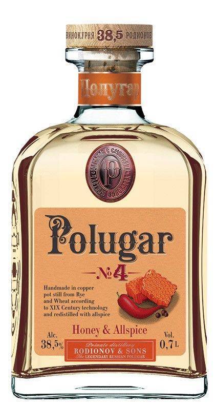 POLUGAR ΒΟΤΚΑ POLUGAR NO4 HONEY - ALLSPICE 700 ML