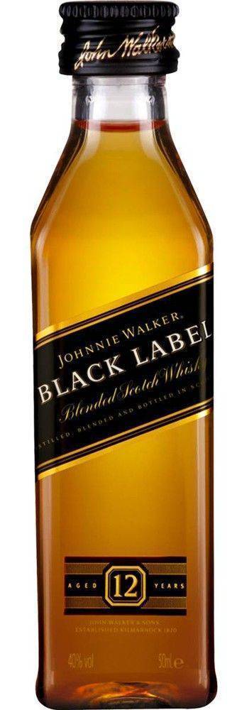 ΟΥΙΣΚΙ JOHNNIE WALKER BLACK LABEL 12 ΕΤΩΝ (PET) 50 ML JOHNNIE WALKER
