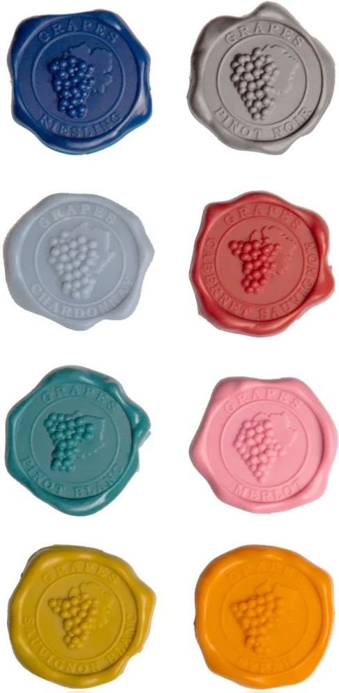 ΔΙΑΚΡΙΤΙΚΑ ΠΟΤΗΡΙΩΝ ΜΕ ΒΕΝΤΟΥΖΑ VACU VIN GLASS MARKERS (8 ΤΜΧ) VACU VIN