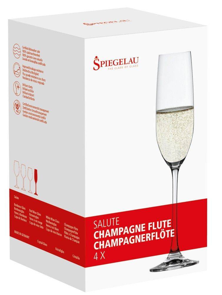 ΚΡΥΣΤΑΛΛΙΝΑ ΠΟΤΗΡΙΑ (4 ΤΜΧ) ΣΑΜΠΑΝΙΑΣ SPIEGELAU ΣΕΙΡΑ SALUTE 245MM 210ML (4720175) SPIEGELAU