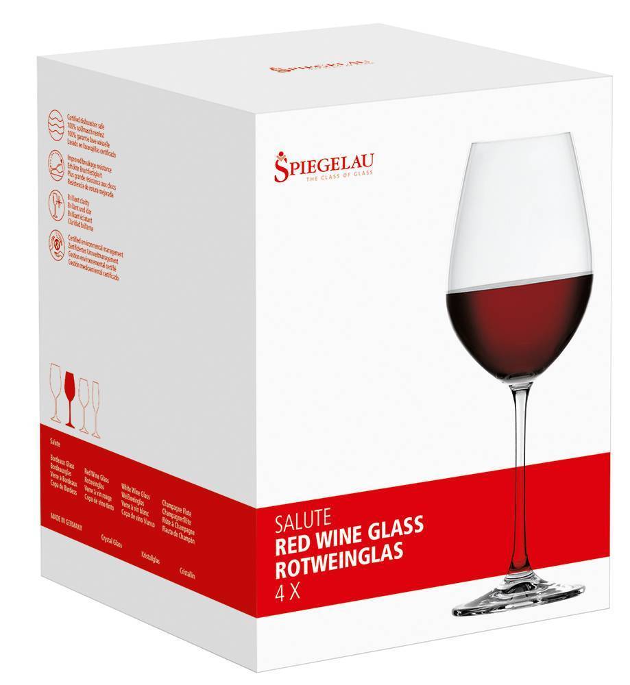 ΚΡΥΣΤΑΛΛΙΝΑ ΠΟΤΗΡΙΑ (4 ΤΜΧ) ΕΡΥΘΡΟΥ ΚΡΑΣΙΟΥ SPIEGELAU ΣΕΙΡΑ SALUTE 247MM 550ML (4720171) SPIEGELAU