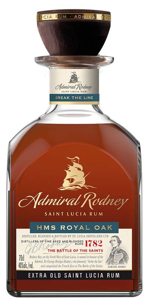 ADMIRAL RODNEY RUM ST. LUCIA CHAIRMAN'S ADMIRAL RODNEY ROYAL OAK 700 ML
