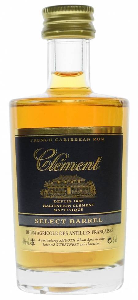 RUM CLEMENT SELECT BARREL AGRICOLE 50ML CLEMENT