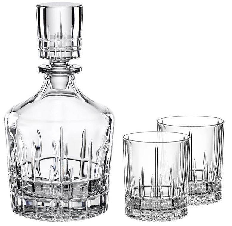 ΚΡΥΣΤΑΛΛΙΝΗ ΚΑΡΑΦΑ + 2 ΠΟΤΗΡΙΑ ΟΥΙΣΚΙ SPIEGELAU PERFECT SERVE COLLECTION BY STEPHAN HINZ (750 ML)