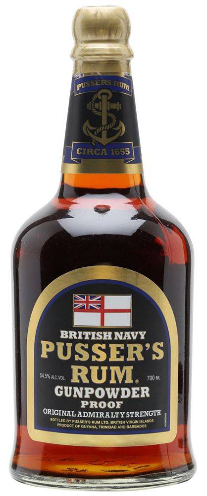 RUM PUSSER'S NAVY GUNPOWDER (BLACK LABEL) 700 ML PUSSERS