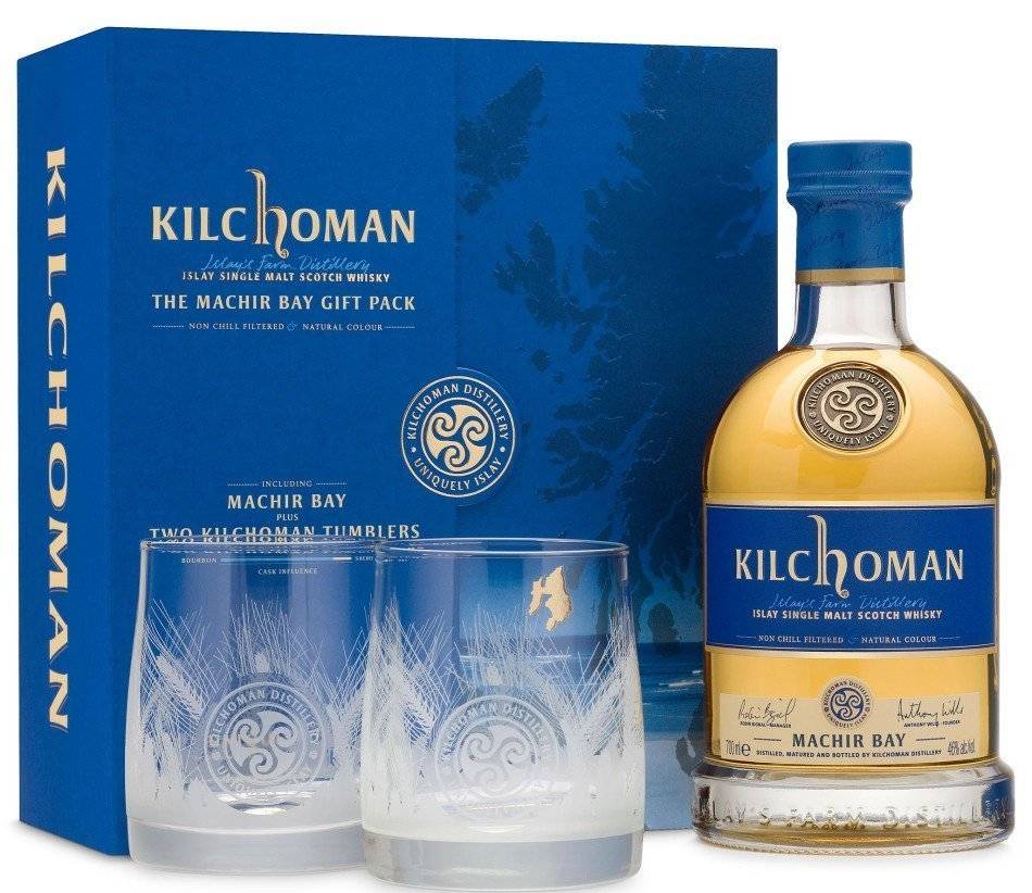 ΟΥΙΣΚΙ KILCHOMAN MACHIR BAY GIFT PACK ΜΕ 2 ΕΓΧΑΡΑΚΤΑ ΠΟΤΗΡΙΑ 700 ML