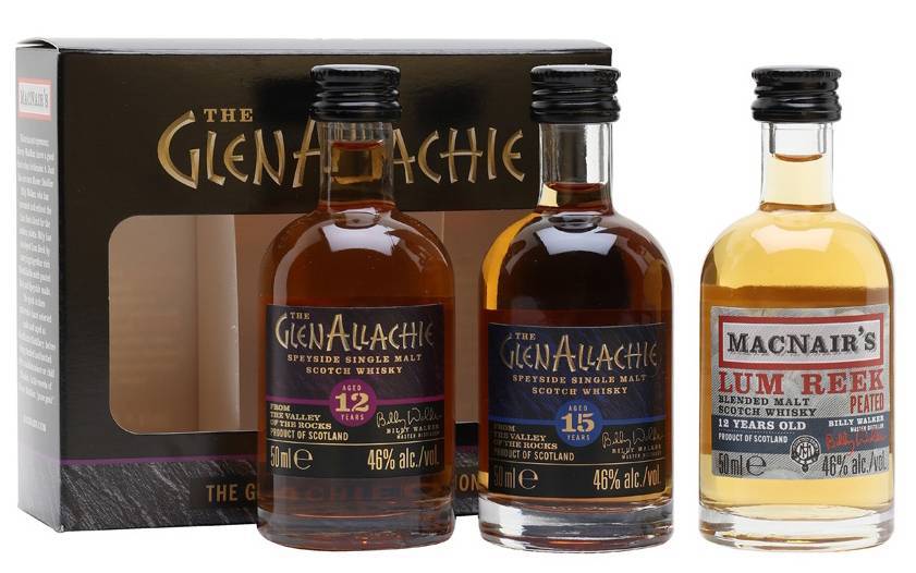 GLENALLACHIE ΣΕΤ 3 ΜΙΝΙΑΤΟΥΡΕΣ ΟΥΙΣΚΙ THE GLENALLACHIE COLLECTION (12Y, 15Y - MACNAIR'S LUM REEK) 3X50ML