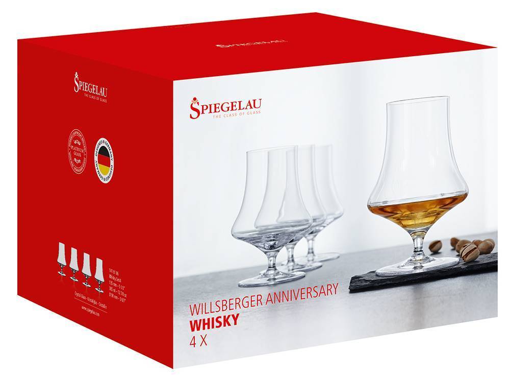 ΣΕΤ ΚΡΥΣΤΑΛΛΙΝΑ ΠΟΤΗΡΙΑ WHISKY SPIEGELAU 135MM 365ML ΣΕΙΡΑ WILLSBERGER ANNIVERSARY 4ΤΜΧ SPIEGELAU
