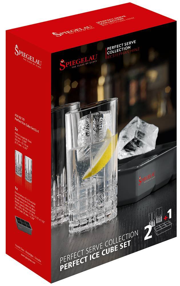 ΣΕΤ ΚΡΥΣΤΑΛΛΙΝΩΝ ΠΟΤΗΡΙΩΝ LONGDRINK SPIEGELAU ΣΕΙΡΑ PERFECT SERVE 2ΤΜΧ + ICE CUBE (4500279) SPIEGELAU