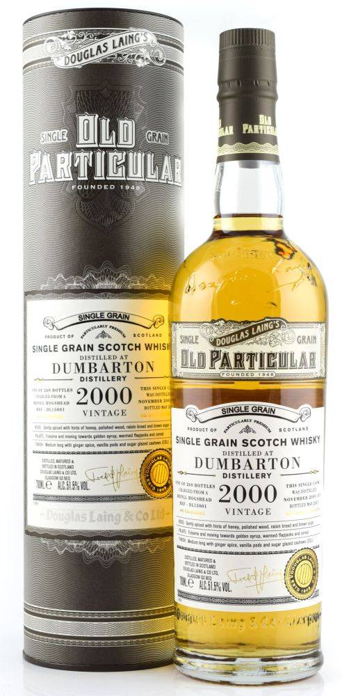DOUGLAS LAING ΟΥΙΣΚΙ OLD PARTICULAR DUMBARTON 2000 VINTAGE 20 YEARS OLD BY DOUGLAS LAING 700ML