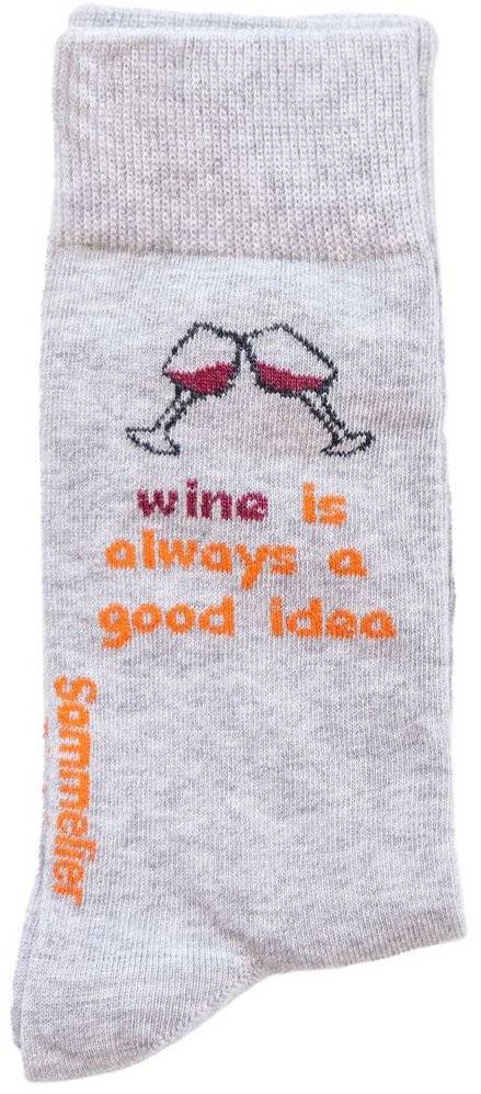 ENOTRIA ΚΑΛΤΣΕΣ SOMMELIER ΓΚΡΙ ΜΕ ΣΧΕΔΙΟ 2 ΠΟΤΗΡΙΑ (41-45)