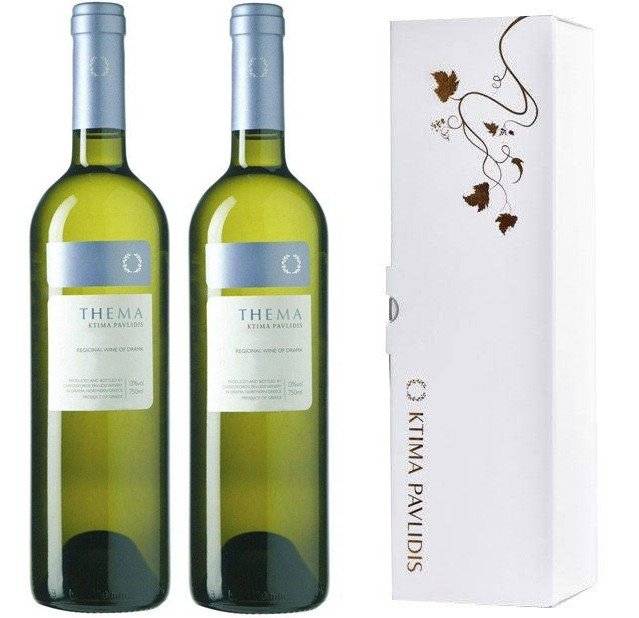 ΣΥΣΚΕΥΑΣΙΑ ΔΩΡΟΥ 2 ΦΙΑΛΩΝ ΚΡΑΣΙ THEMA ΛΕΥΚΟ 2022 ΚΤΗΜΑ ΠΑΥΛΙΔΗ 750 ML ΚΤΗΜΑ ΠΑΥΛΙΔΗΣ