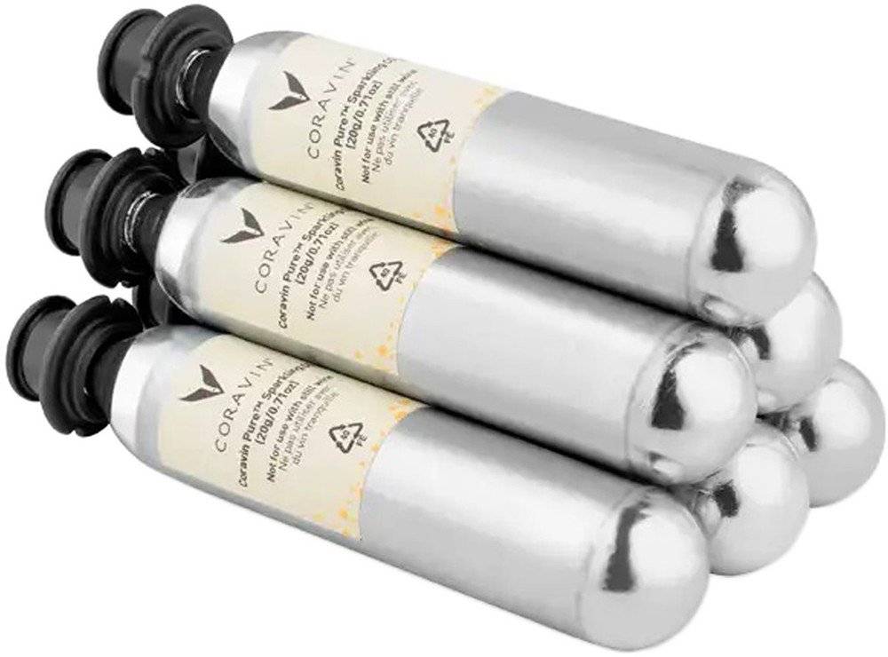 ΣΕΤ ΑΜΠΟΥΛΕΣ CORAVIN PURE SPARKLING CO2 ΓΙΑ ΤΟ ΣΥΣΤΗΜΑ ΣΕΡΒΙΡΙΣΜΑΤΟΣ CORAVIN SPARKLING 6ΤΜΧ CORAVIN