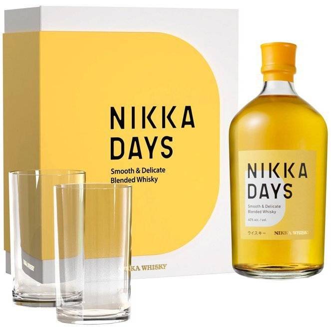 ΟΥΙΣΚΙ NIKKA DAYS 700 ML GIFT BOX + 2 GLASSES