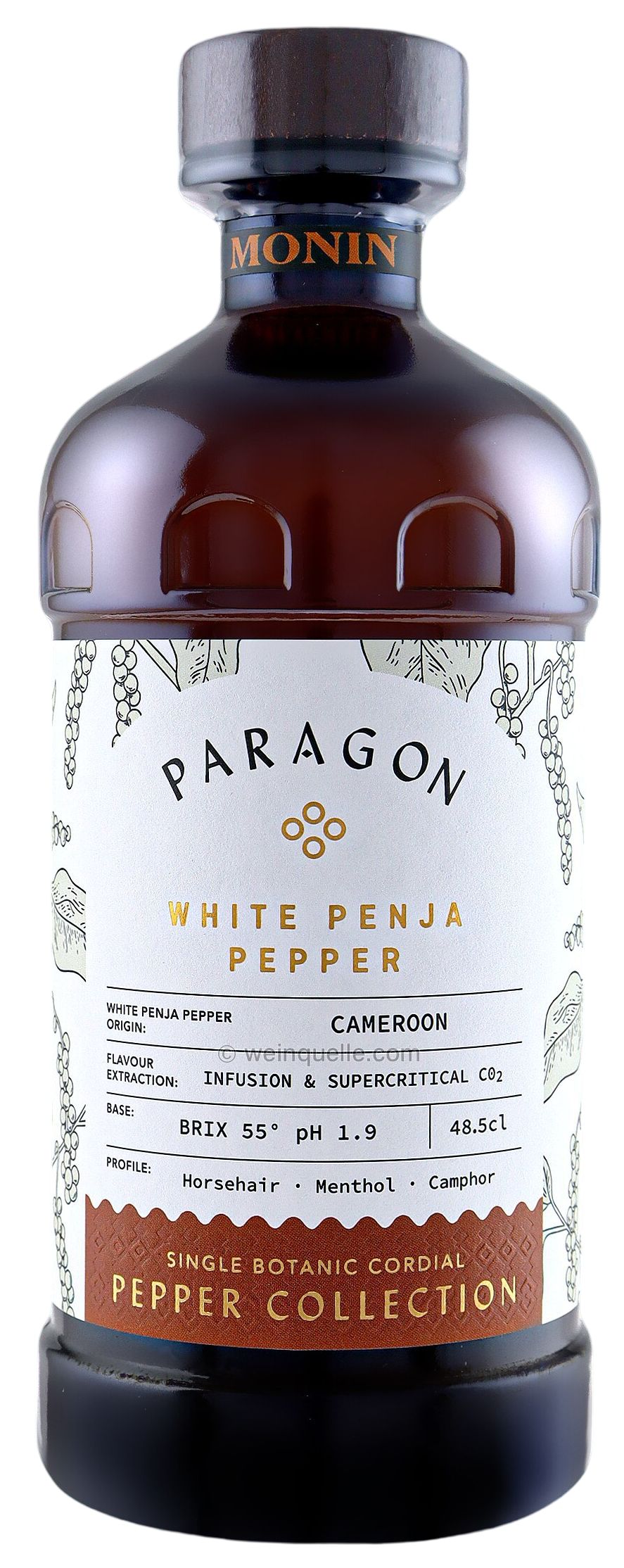 MONIN CORDIAL MONIN PARAGON WHITE PENJA PEPPER 485 ML