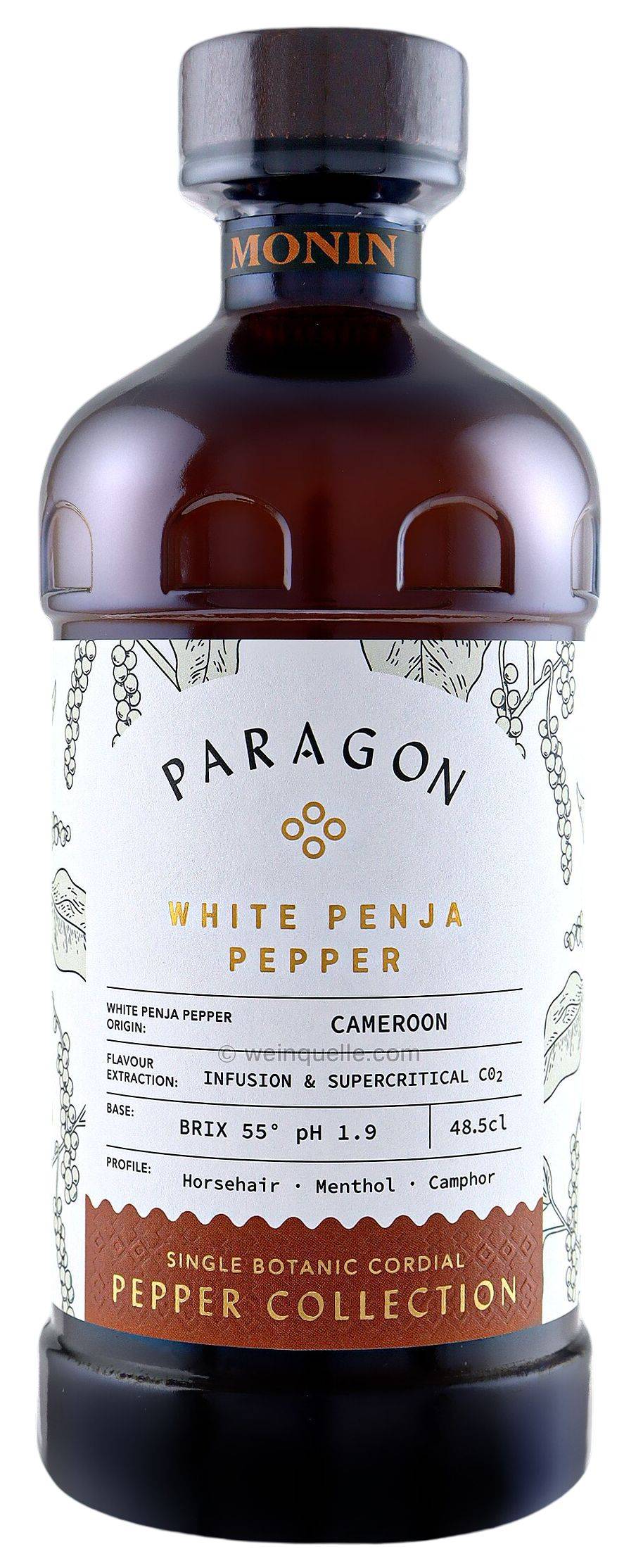 MONIN CORDIAL MONIN PARAGON WHITE PENJA PEPPER 485 ML