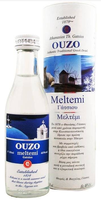 ΟΥΖΟ MELTEMI CYLINDER BOX 50 ML