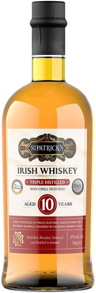 ΟΥΙΣΚΙ ST PATRICK'S 10 ΕΤΩΝ SHERRY CASK IRISH WHISKEY 700 ML