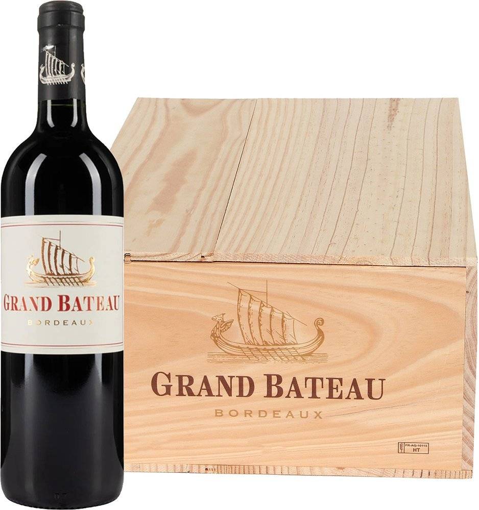 ΞΥΛΟΚΙΒΩΤΙΟ 6 ΦΙΑΛΩΝ ΚΡΑΣΙ GRAND BATEAU ΕΡΥΘΡΟ 750 ML CHATEAU DE LA GRANDE CHAPELLE