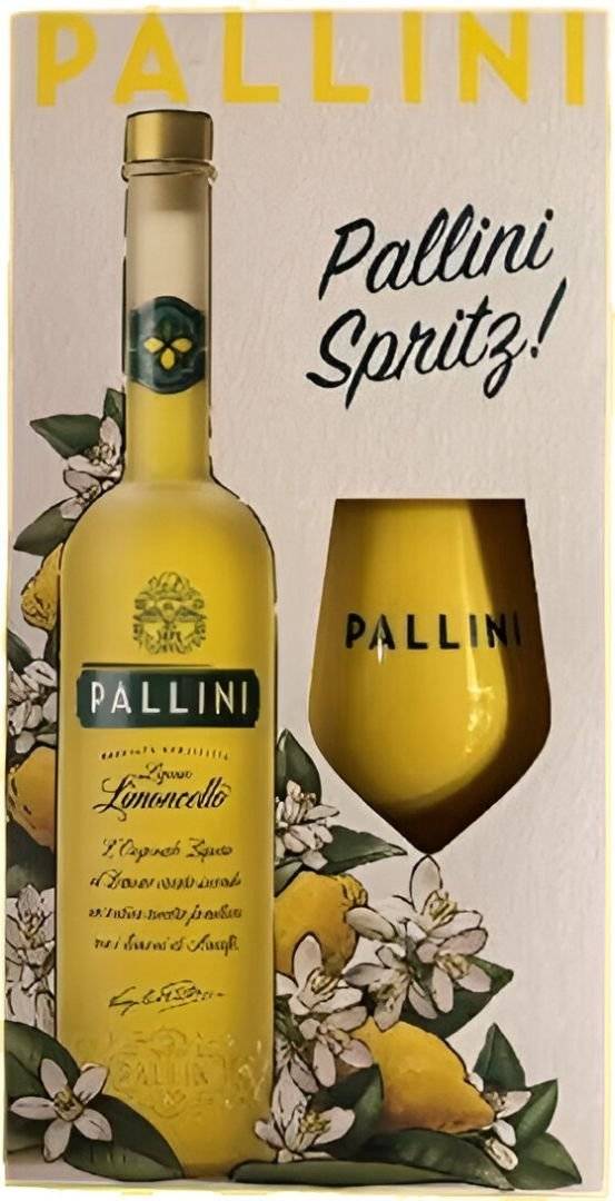 PALLINI LIMONCELLO 500 ML GIFT PACK SPRITZ WITH GLASS PALLINI