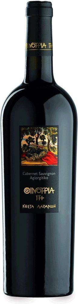 ΚΡΑΣΙ ΟΙΝΟΤΡΙΑ ΓΗ CABERNET SAUVIGNON, ΑΓΙΩΡΓΙΤΙΚΟ ΚΤΗΜΑ ΚΩΣΤΑ ΛΑΖΑΡΙΔΗ 2022 ΕΡΥΘΡΟ 750 ML