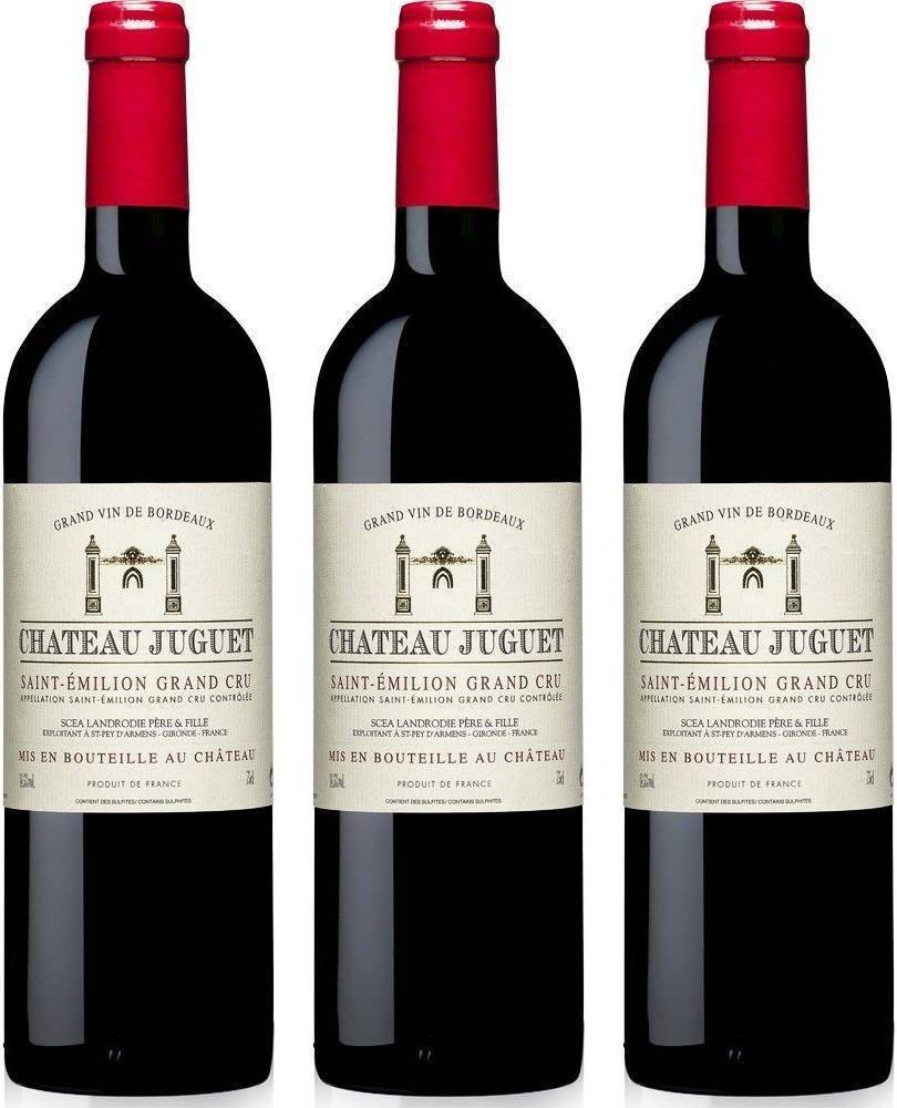 ΞΥΛΟΚΙΒΩΤΙΟ 3 ΦΙΑΛΩΝ ΚΡΑΣΙ CHATEAU JUGUET GRAND CRU 2021 ΕΡΥΘΡΟ 750 ML