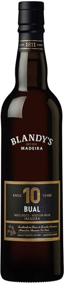MADEIRA BLANDY'S BUAL 10 YEARS OLD 19% (ΗΜΙΓΛΥΚΟ) 750 ML