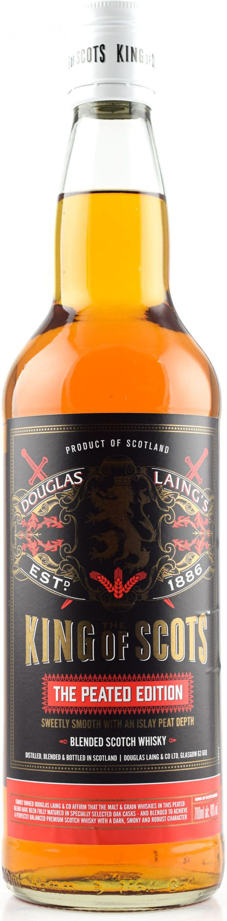 ΟΥΙΣΚΙ KING OF SCOTS BLENDED SCOTCH WHISKY THE PEATED EDITION 700 ML