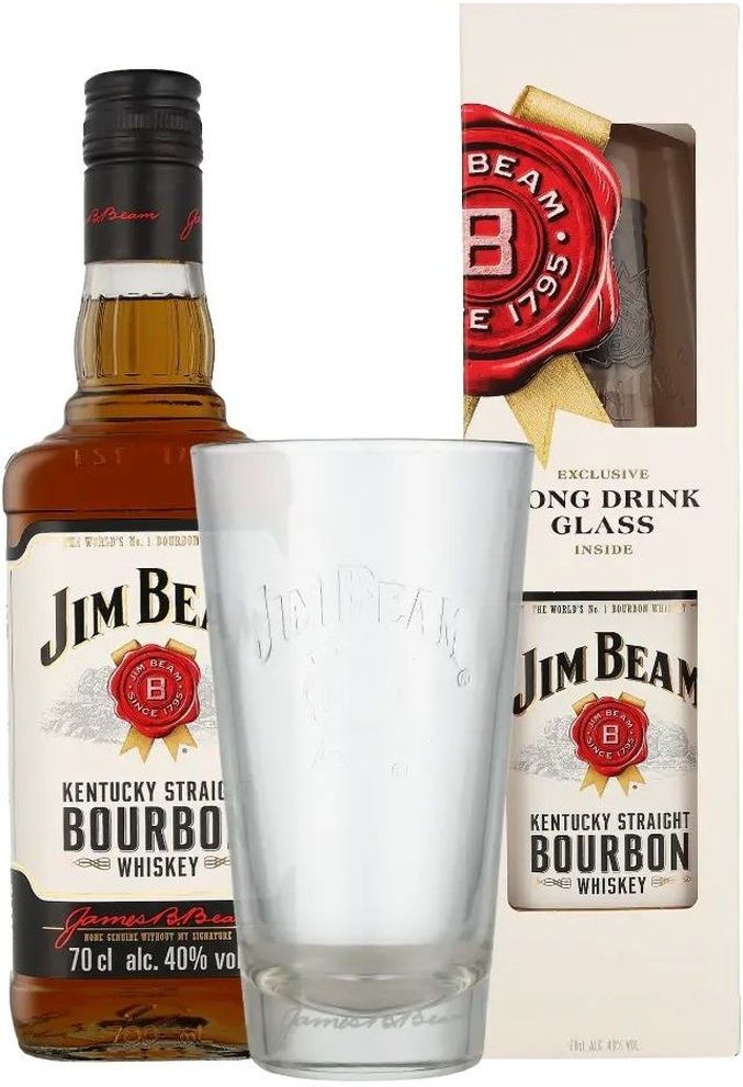 ΟΥΙΣΚΙ JIM BEAM BOURBON 700 ML GIFTBOX ΜΕ ΠΟΤΗΡΙ