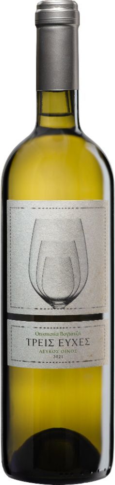 ΚΡΑΣΙ ΤΡΕΙΣ ΕΥΧΕΣ ΚΤΗΜΑ ΒΟΓΙΑΤΖΗ 2024 ΛΕΥΚΟ 750 ML ΚΤΗΜΑ ΒΟΓΙΑΤΖΗ