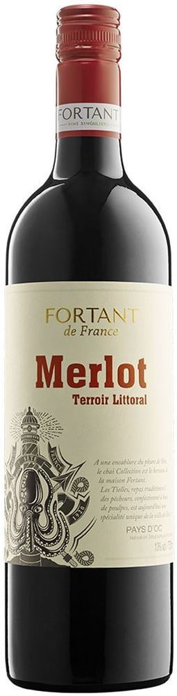 FORTANT DE FRANCE ΚΡΑΣΙ MERLOT FORTANT DE FRANCE 2024 ΕΡΥΘΡΟ 750ML