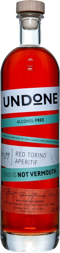UNDONE ΑΠΕΡΙΤΙΦ ΧΩΡΙΣ ΑΛΚΟΟΛ UNDONE NO 9 RED TORINO APERITIF NOT VERMOUTH 700ML