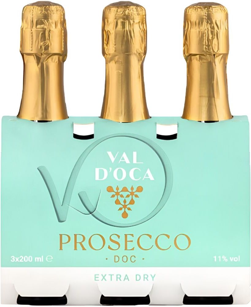VAL D OCA PROSECCO VAL D'OCA DOC TREVISO EXTRA DRY ΛΕΥΚΟ 3X 200ML