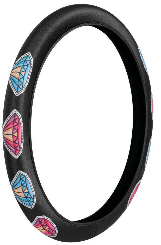 ΚΑΛΥΜΜΑ ΤΙΜΟΝΙΟΥ LAMPA SKIN-COVER DIAMONT (ΔΙΑΜΑΝΤΙΑ) 35/37CM (S) ΜΑΥΡΟ ΕΛΑΣΤΙΚΟ ΠΟΛΥΕΣΤΕΡΙΚΟ LAMPA