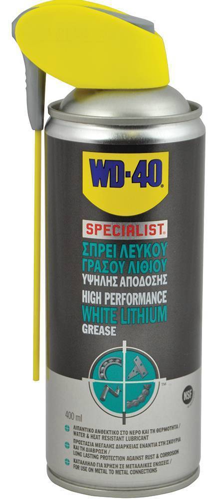 WD-40 ΣΠΡΕΙ ΛΕΥΚΟΥ ΓΡΑΣΟΥ WD-40 SPECIALIST WHITE LITHIUM GREASE SPRAY 400ML