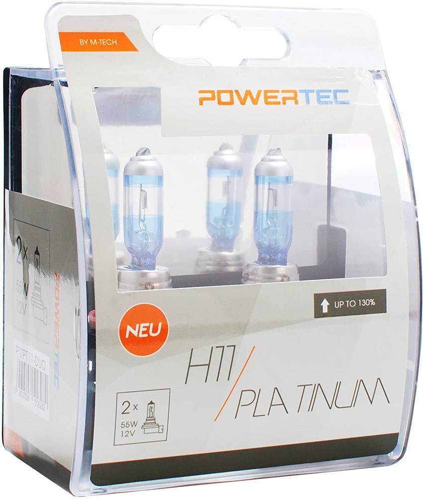 H11 12V 55W 3.250K +130% PGJ19-2 POWERTECK PLATINIUM 2ΤΕΜ. M-TECH