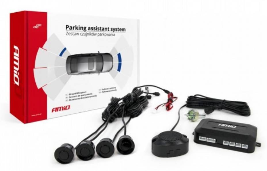 ΣΥΣΤΗΜΑ ΠΑΡΚΑΡΙΣΜΑΤΟΣ AMIO ΜΕ 4 ΜΑΥΡΟΥΣ ΑΙΣΘΗΤΗΡΕΣ 22 MM ΚΑΙ BUZZER 01567 AMIO
