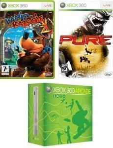 XBOX360 - ARCADE & BANJO & LEGO BATMAN & PURE