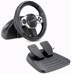 GENIUS TRIO RACER F1 RACING WHEEL FOR PC, PS3 AND WII GAMES